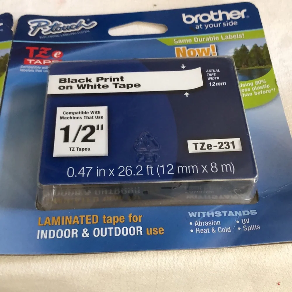 Lot of Two-Brother P-Touch TZe-231 Label Tape
